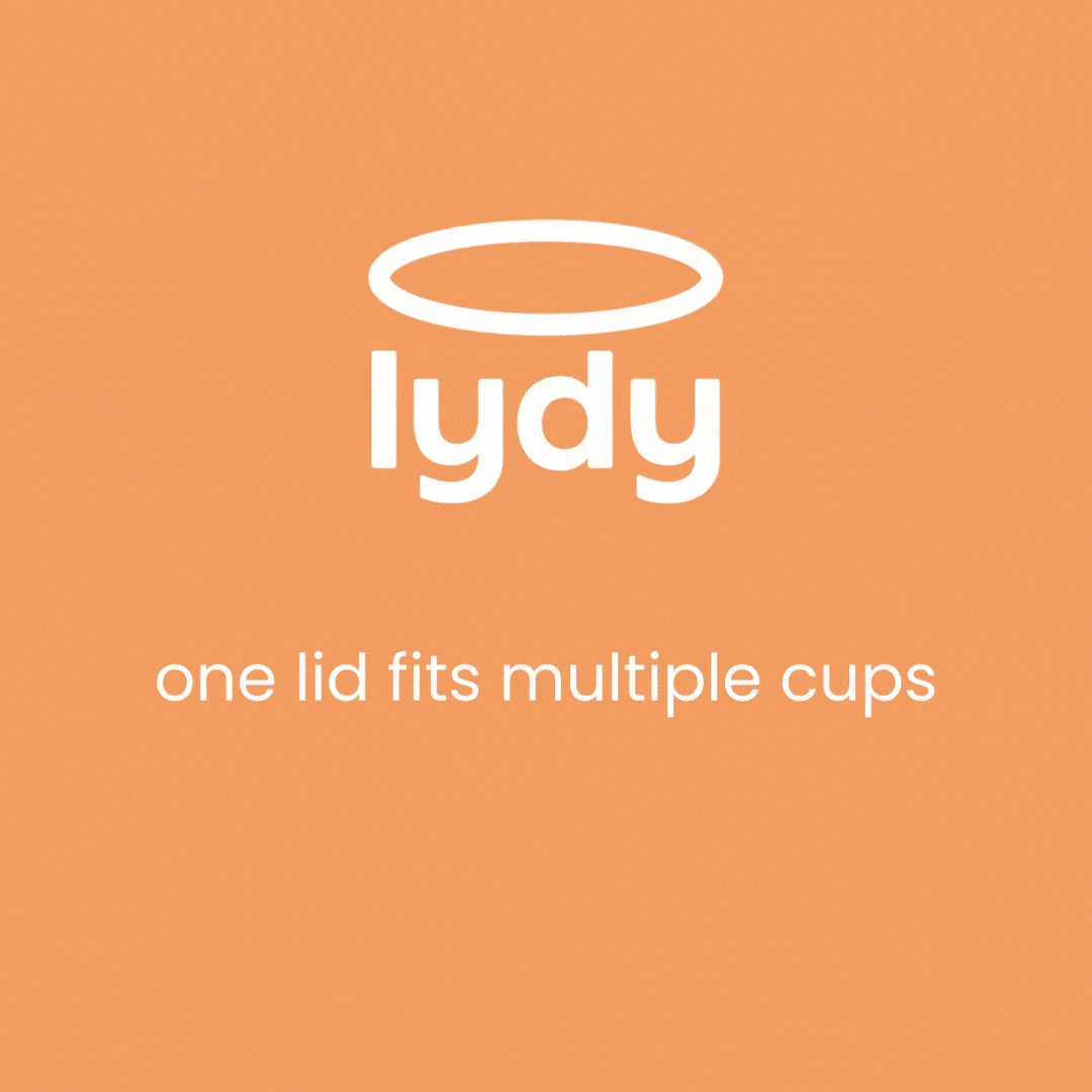 Lydy your reusable lid on different cups